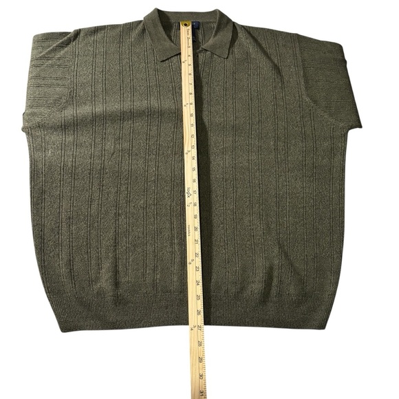 Dockers Olive Knit Polo Sweater Men's Size XL Office Business Casual Pullover - Picture 13 of 14